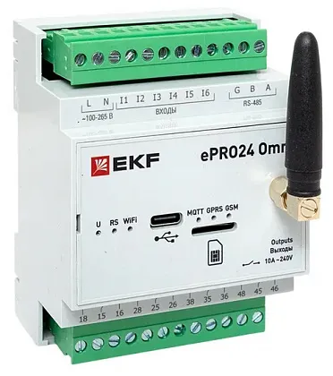 Контроллер удаленного управления 6вх/4вых Wi-Fi GSM 230 В ePRO24 Omni EKF