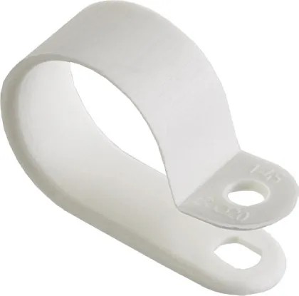 Скоба крепежная 20мм нейлоновая Белая (50шт) IEK, уп