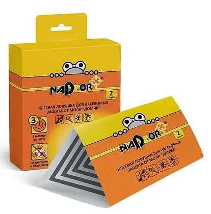 Клеевая ловушка для защиты от пищевой моли «Домик» Nadzor, ком