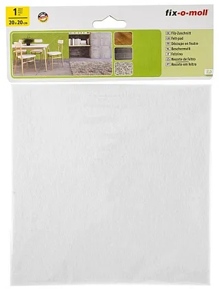 Пластина фетровая самоклеящиеся 200*200 белый (1шт.) (Стройбат), уп