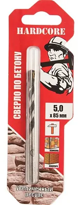 Сверло по бетону 5х85мм "Hardcore"