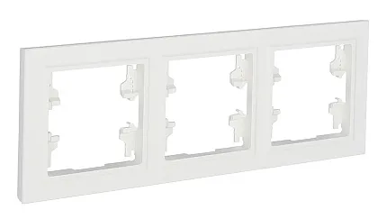 Рамка 3-я белая горизонтальная U1A-031 SoftTouch "Uno" AWSproducts