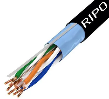 Кабель RIPO Premium FTP 4 cat 5e 24AWG Cu Fluk test  (КСВПВэ-5e 4*2*0,51) outdoor