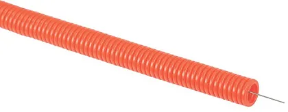 Труба гофр. ПНД 25 мм ОРАНЖЕВАЯ тяжелая с зондом IEK (50м), уп