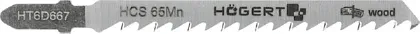 Полотно для эл.лобзика по дереву 100 мм, 6TPI, чистый рез, 5шт HOEGERT, ком