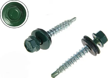 Саморез кровельный 4,8*51 зелен. со сверлом (150 шт.) (Tech-KREP)