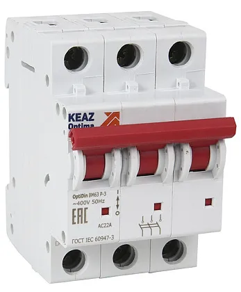 Выключатель нагрузки модульный OptiDin BM63P-363-УХЛ3 (ВМ63Р)