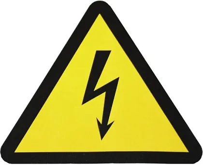 Знак безопасности "Молния" 25x25 (1лист = 100 зн.) ИЭК