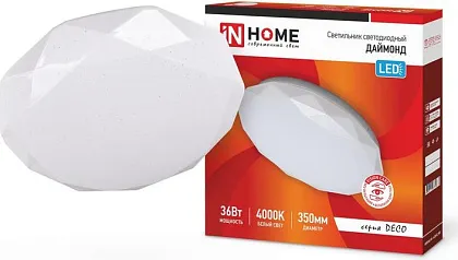 Светильник потолочный LED DECO ДАЙМОНД 36Вт 4000K 2340Лм 350мм IN HOME
