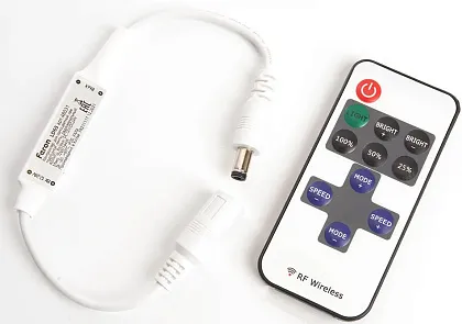 Контроллер для одноцветной светодиодной ленты с П/У белый, 12-24V, LD65 FERON