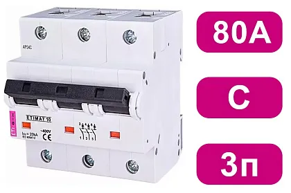 Автоматический выключатель ETIMAT10 C80/3 10кA ETI