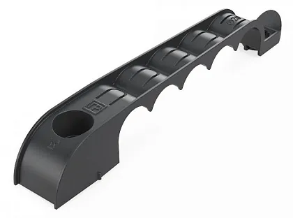 Держатель труб для прямого монтажа односторонний на 5 мест чёрный d20 (20шт/160шт уп/кор) Промрукав