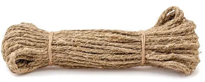 Канат пеньковый 5 мм крученый (20м) (Стройбат)