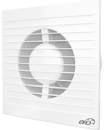 Вентилятор бытовой 125 белый E (обратный клапан, сетка) (ERA)