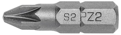 Биты PZ2, 25 мм,  сталь S2, 10 шт. HOEGERT, ком