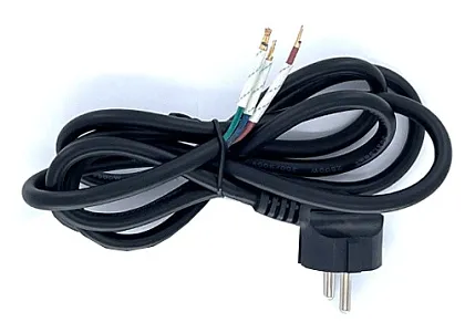 Кабель питания RIPO  1.8м, Schuko S22- (3*0.75 mm2)  10A, черный, угловая вилка, с заземлением