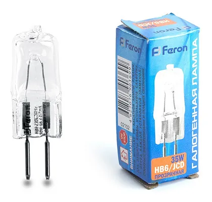 Лампа галоген. JCD G5.3 35W 220V прозрачная Feron