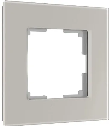 Рамка 1-я Дымчатый (стекло soft-touch) Senso WERKEL