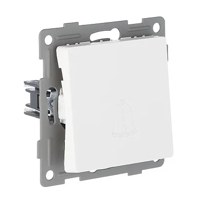 Выключатель звонка 1-кл. белый U1A-007 SoftTouch "Uno" AWSproducts