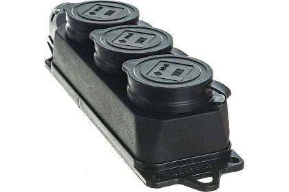 Колодка каучук 3-я с/з IP44 РБ33-1-0м ОМЕГА IEK