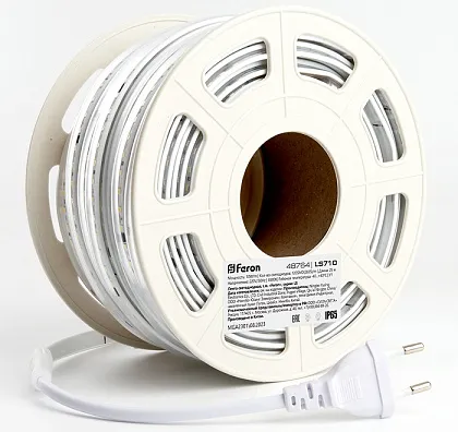 Лента LED 120SMD (2835) 6500К 10Вт/м 220В 25м FERON