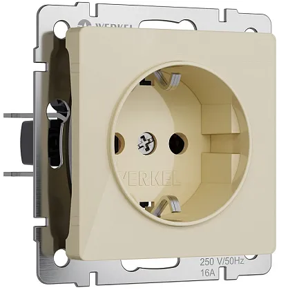 Розетка 1-я с/з Айвори акрил WERKEL