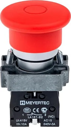 Кнопка MTB2-BTZ124 Гриб. тяни-толкай, 1нз, крас, Ф40мм, IP65 Meyertec