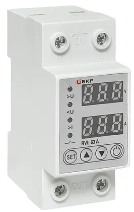 Реле напряжения и тока RVb 63A EKF