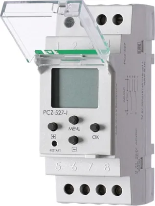 Таймер двухканальный астрономический PCZ-527-1 (24-264В AC/DC 2х16А)