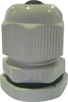 Кабельный ввод PG11 (5-10 мм) серый пластик IP68 (КВТ)