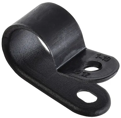 Скоба крепежная 12мм нейлоновая Черная (50шт) IEK, уп