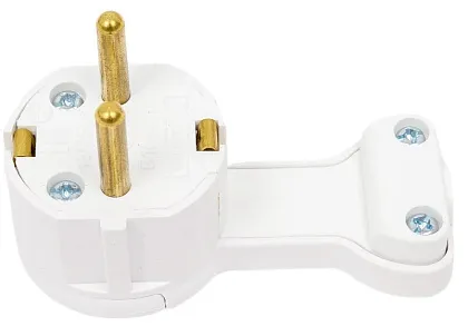 Вилка В16-061 угловая плоская с кольцом с/з Bylectrica