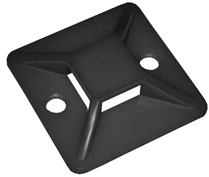 Площадка самоклеящаяся 30х30 черная под хомуты (100шт) ИЭК (акц), уп