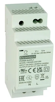 Источник питания YSD30S2401250 AC/DC 24В,1.5А,36Вт на DIN рейку