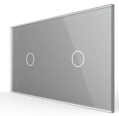 Панель для 2-х сенсорных выключателей (1+1) Серый Livolo
