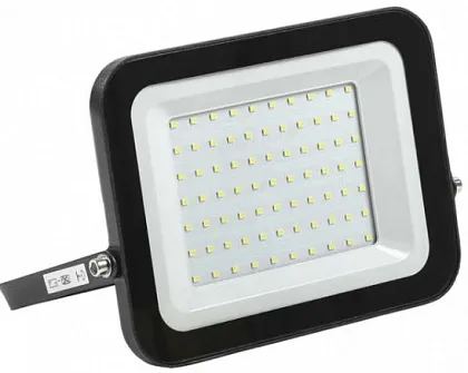Прожектор LED СДО06 6500К 70Вт 5600Lm IP65 черный IEK