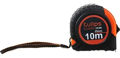 Рулетка с фиксатором, 10 м/25 мм Tulips tools