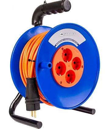 Удлинитель на катушке 4гн. 50м б/з ПВС Атлант (РО12)