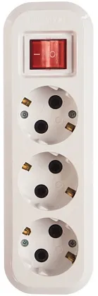 Колодка 3-я с/з с выключателем UNIVersal