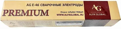 Электроды AG E-46 PREMIUM ф3,2х350мм (1кг), НАКС, для углер. и низголегир. сталей, Alfa Global, уп
