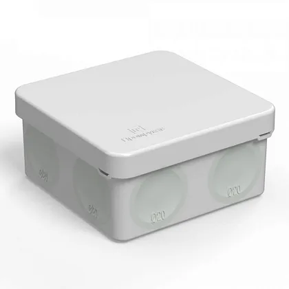 Коробка распред. о/п 80х80х40 IP66 СЕРАЯ пр. монт. двухкомпонентная HF Промрукав (132)