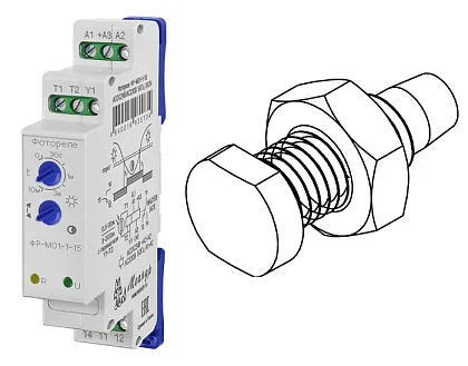 Фотореле ФР-М01-1-15 АСDC24В/AC230В с датчиком  ФД-3-1