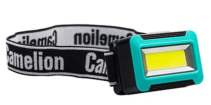 Фонарь Camelion LED5386 (налобн, черн.,1Вт COB LED, 3 реж, 3XAAA, пласт, короб)