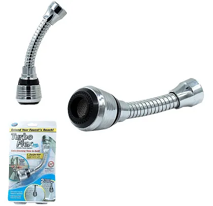 Насадка на кран Аэратор Гибкий 360 градусов Turbo Flex CF-01 блистер 10-120