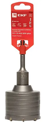 Коронка твердосплавная по бетону 72 мм SDS+ EKF