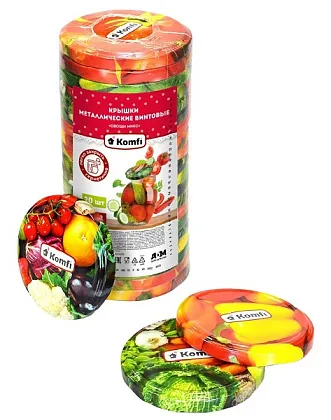 Крышка для банок винтовая 82мм, в уп. 20 шт. "Овощи"