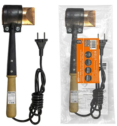 Паяльник ЭПСН-150, "Топорик", деревянная ручка, мощность 150 Вт, 230 В, подставка, "Рубин" TDM