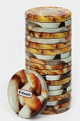 Крышка для банок винтовая 82мм 20 шт/уп "Грибочки", Komfi, уп