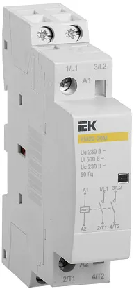 Контактор модульный КМ20-20М (кат.230V AC 20А 2но) IEK
