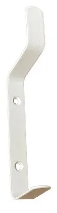 Крючок-вешалка двойной белый (1шт.) (НФ)